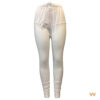 Cotton Lycra Legging Ruby - White
