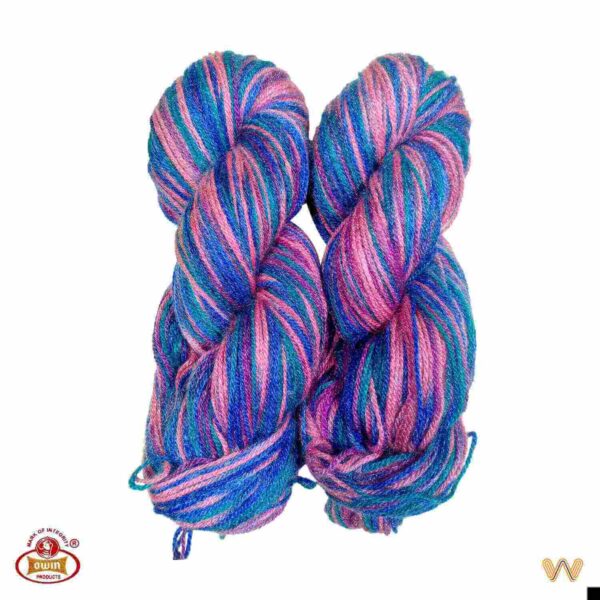 Oswal Micro Rangoli Wool - Multi Blue Pink