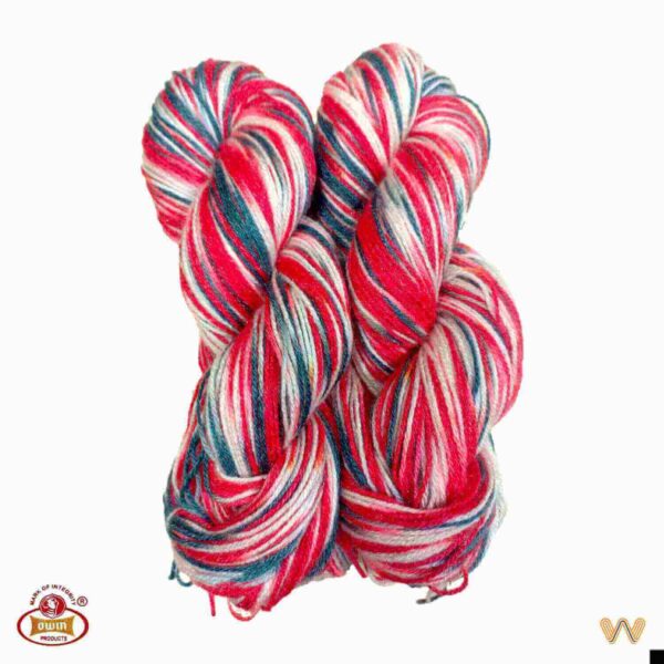 Oswal Micro Rangoli Wool - Red White Black