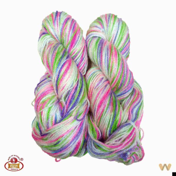 Oswal Micro Rangoli Wool - Pink Purple Green Blue White